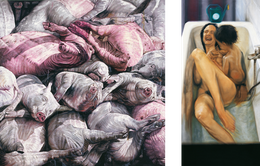Aris Kalaizis | Diptychon | Öl auf Leinwand | 185 x 185,185 x 90 cm | 1997