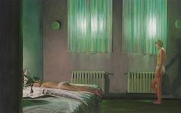 Aris Kalaizis, Am Ende der Ungeduld, Öl auf Holz, 35 x 56 cm, 2006