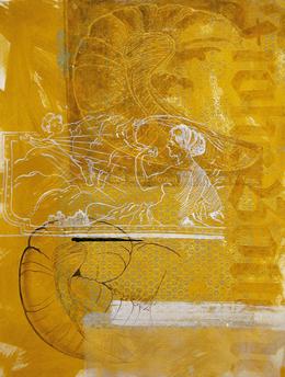 Aris Kalaizis | Sinnmonarchien VI | Öl auf Papier | 65 x 50 cm | 2000