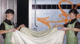 Aris Kalaizis | Die doppelte Frau II | Öl auf Leinwand | 90 x 161 cm | 2004