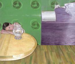 Aris Kalaizis | Ozean | Öl auf Holz | 120 x 140 cm | 2004