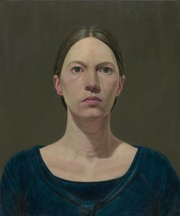 Aris Kalaizis | Laura (Israelin) | Öl auf Leinwand | 60 x 50 cm | 2016 ( aus der Portraitserie "Das verborgene Gesicht)